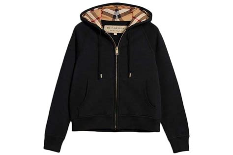 burberry zip up hoodie with check hood|burberry zip up hoodie stockx.